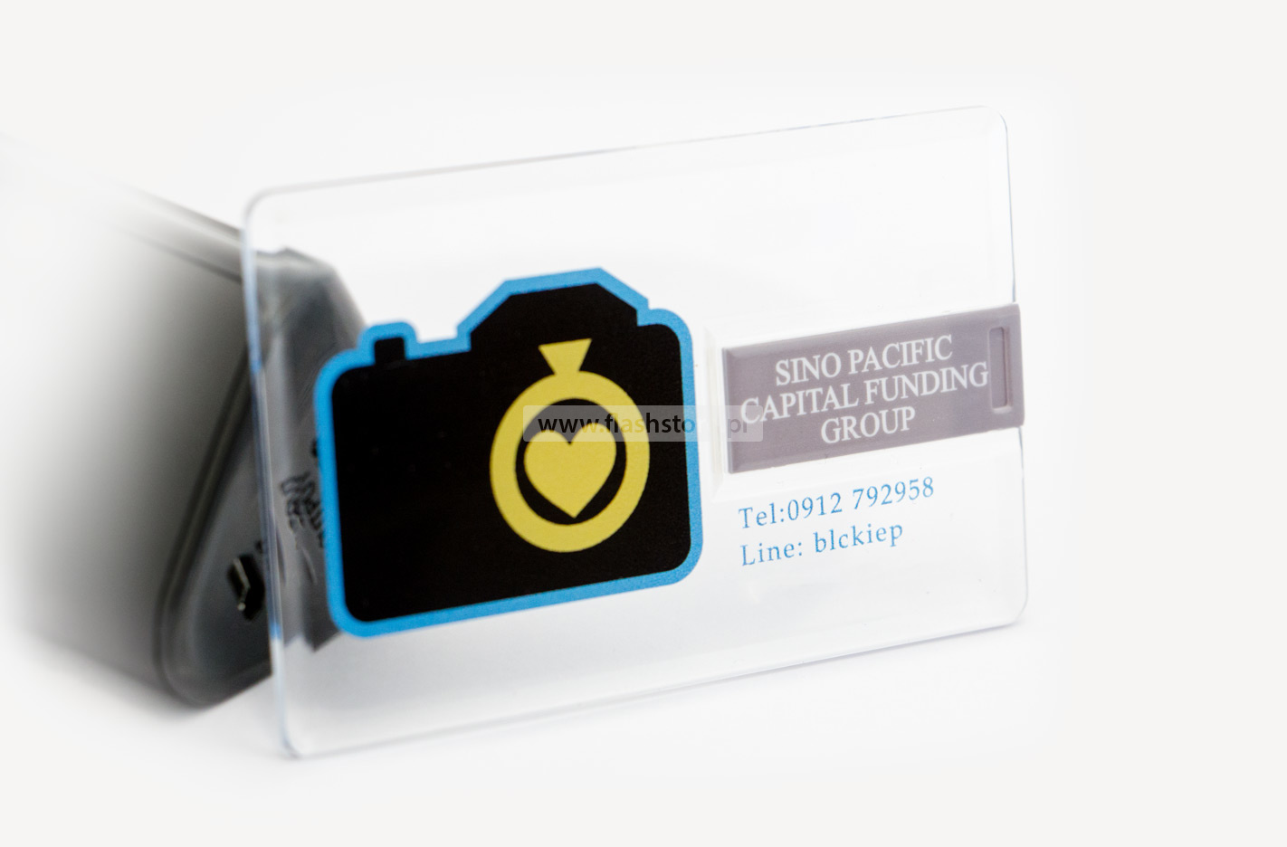 Branded Flash Drive FS-083-A (transparent USB card) Plastic - Flashstore